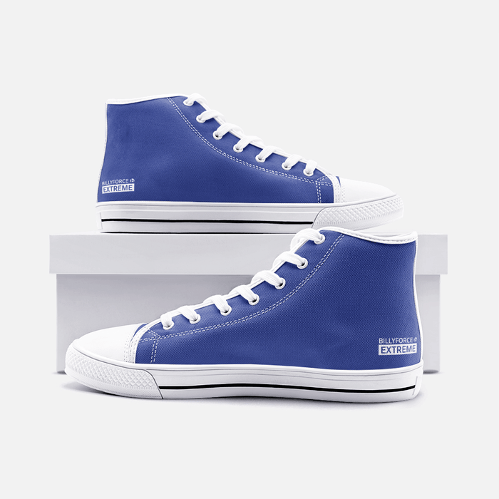 Navy Unisex High Top Canvas Shoes - Billyforce Shop