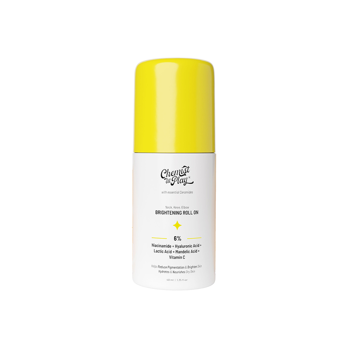 Neck, Knee & Elbow Brightening Roll On With Mandelic Acid & Niacinamide - 40 ml