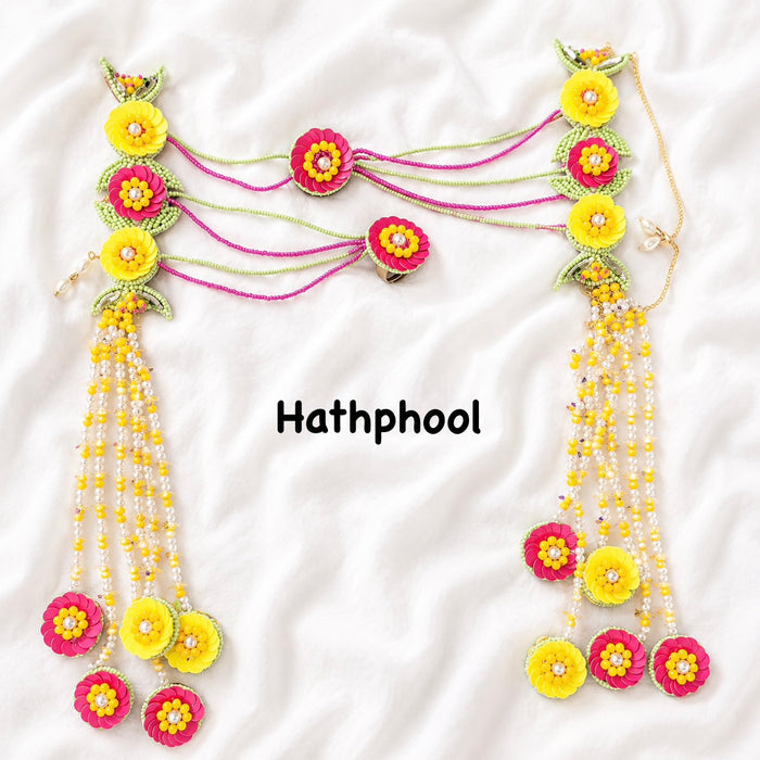 Neon Bloom Mehndi Beaded Jewellery Set