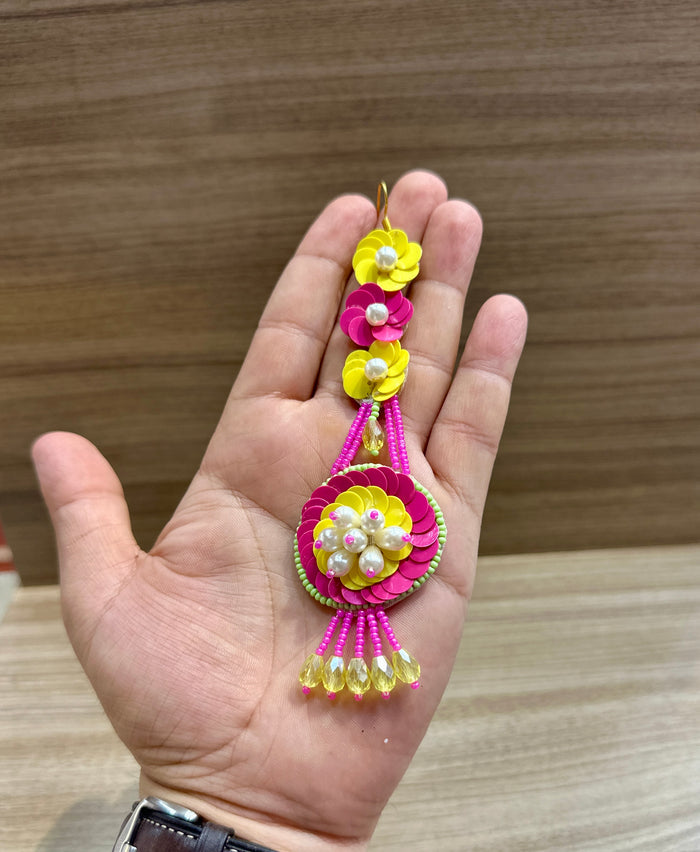Neon Bloom Mehndi Beaded Jewellery Set
