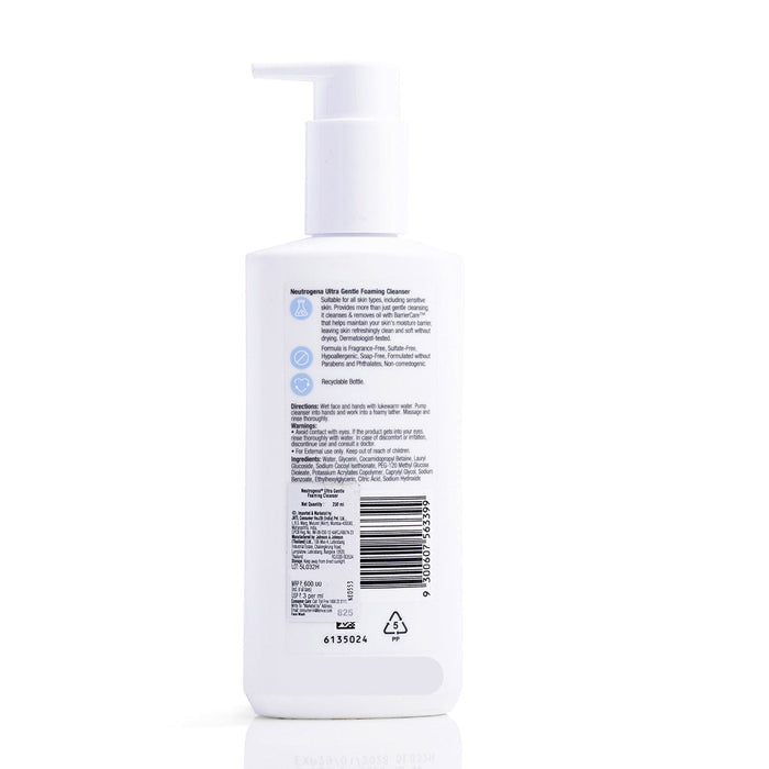 Neutrogena Ultra Gentle Foaming Face Cleanser