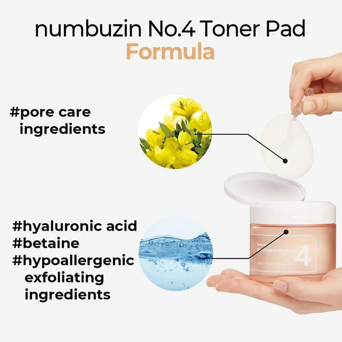 [NUMBUZIN] No.4 Pore Zero Peeled Egg Toner Pad 200ml - COCOMO