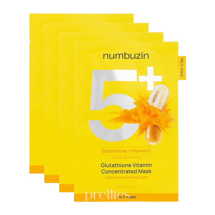 numbuzin No.5 Vitamin Spotlight Sheet Mask (4sheets/box) - Pretties.com.hk