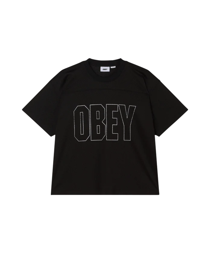 Obey - Johnson Practice Jersey - Black - T-shirts - 131080371