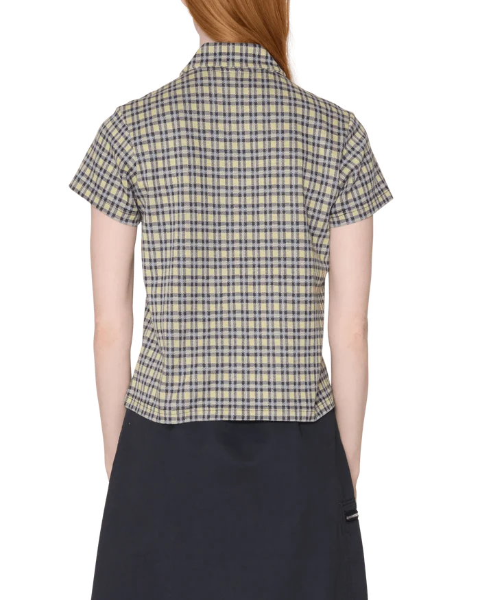 Obey - Lila Micro Check Polo SS - Yellow multi - Tops - 231090009YWMS