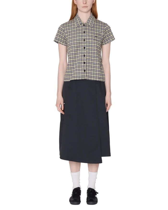 Obey - Lila Micro Check Polo SS - Yellow multi - Tops - 231090009YWMS