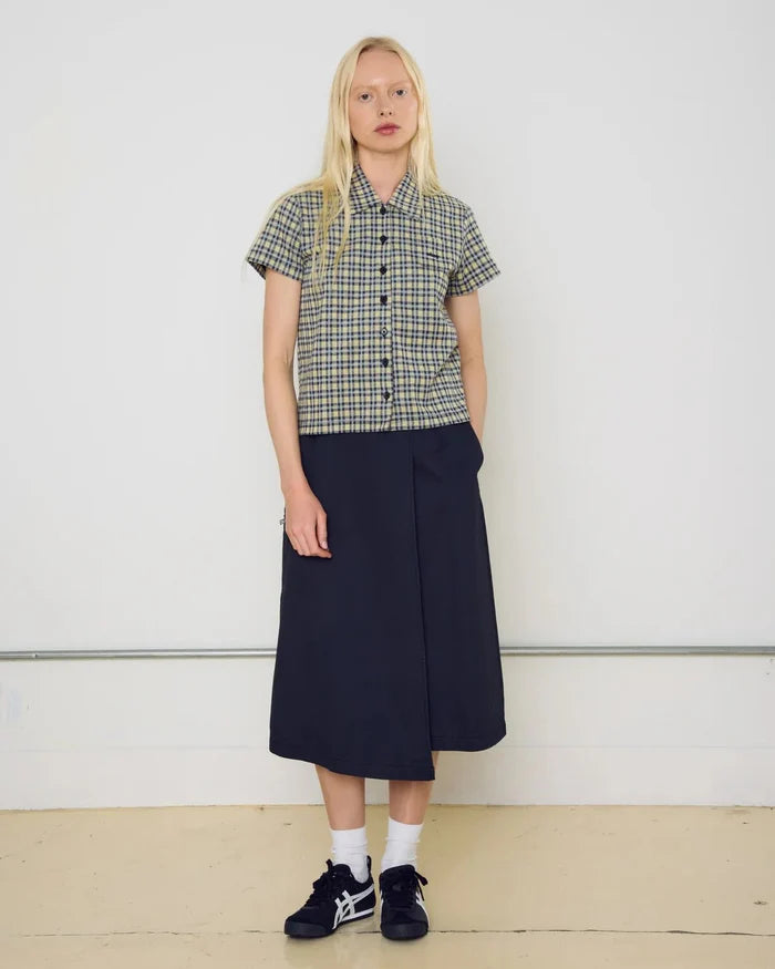 Obey - Lila Micro Check Polo SS - Yellow multi - Tops - 231090009YWMS