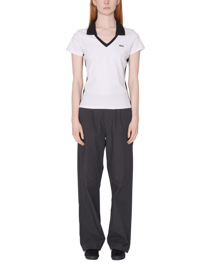 Obey - Meredith Collared SS Polo - White - Tops - 231090010WHTS