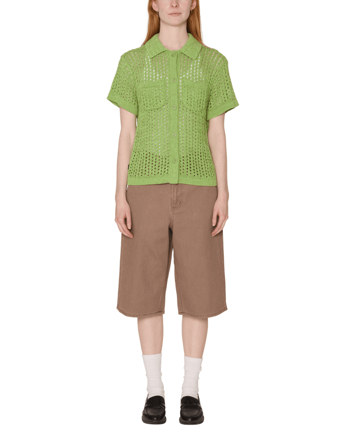 Obey - Milly Open Knit Sweater - Light green multi - Tops - 251000142LGNS