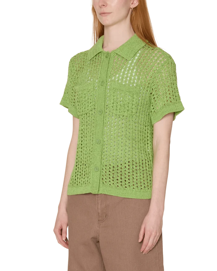 Obey - Milly Open Knit Sweater - Light green multi - Tops - 251000142LGNS