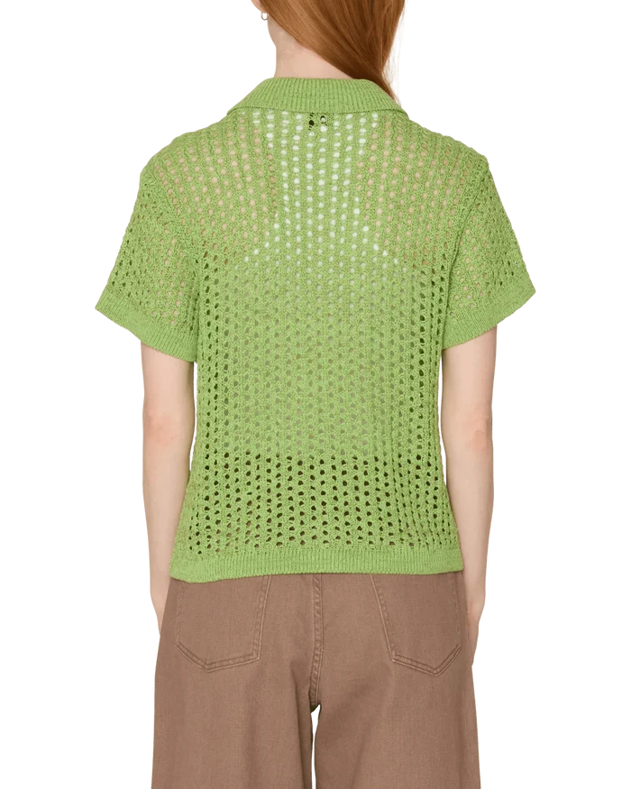 Obey - Milly Open Knit Sweater - Light green multi - Tops - 251000142LGNS