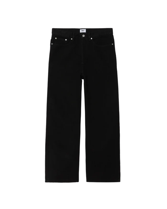 Obey – Classic baggy denim – Rinse black - Pantalons et Shorts - 142010109RNB28