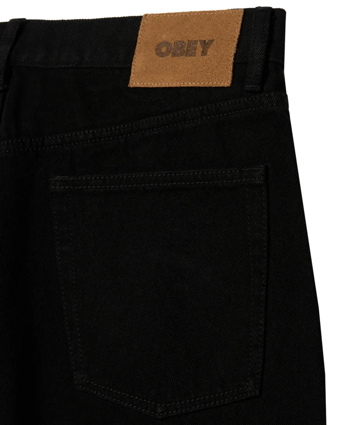 Obey – Classic baggy denim – Rinse black - Pantalons et Shorts - 142010109RNB28