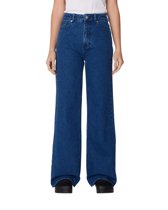 Obey – Errand ii highwaist denim – Stone wash indigo - Jupes et Pantalons - 242010061STN25