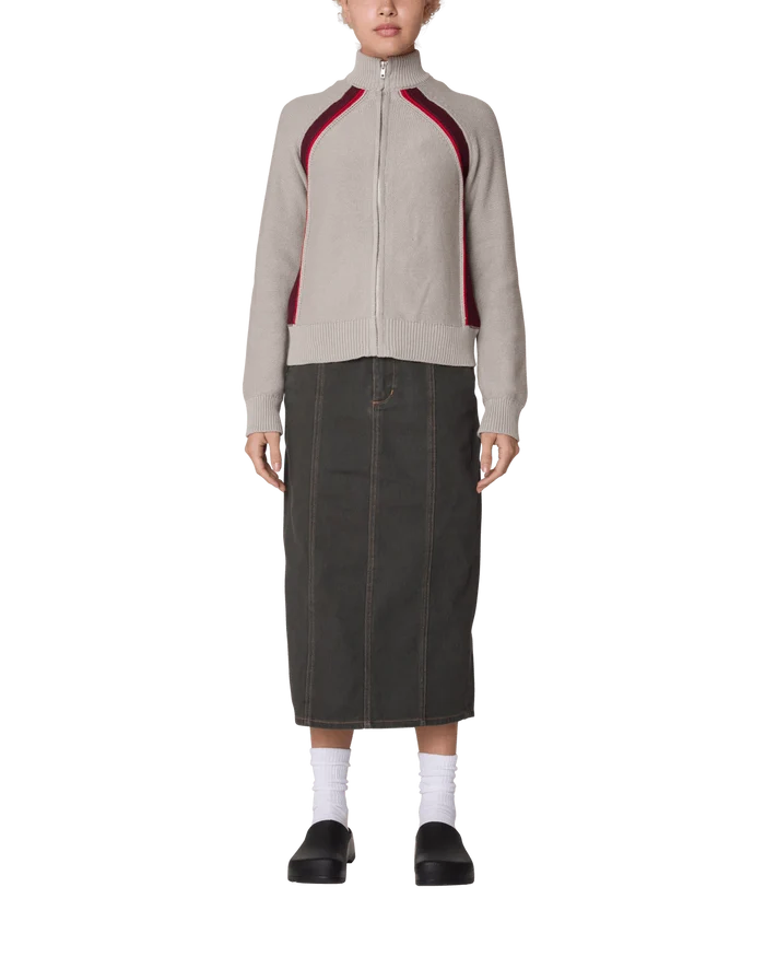 Obey – Lizzie zip mock sweater – Oatmeal heather - Pulls et Sweats - 251010075OATS
