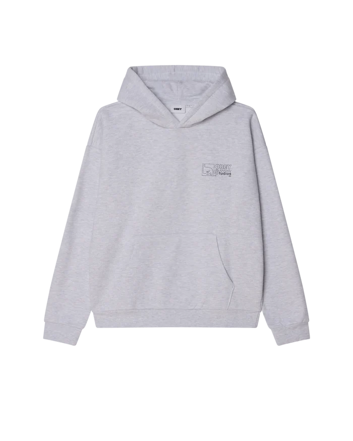 Obey – Nico extra heavy hood – Ash grey - Pulls et Sweats - 112470255AGRYS
