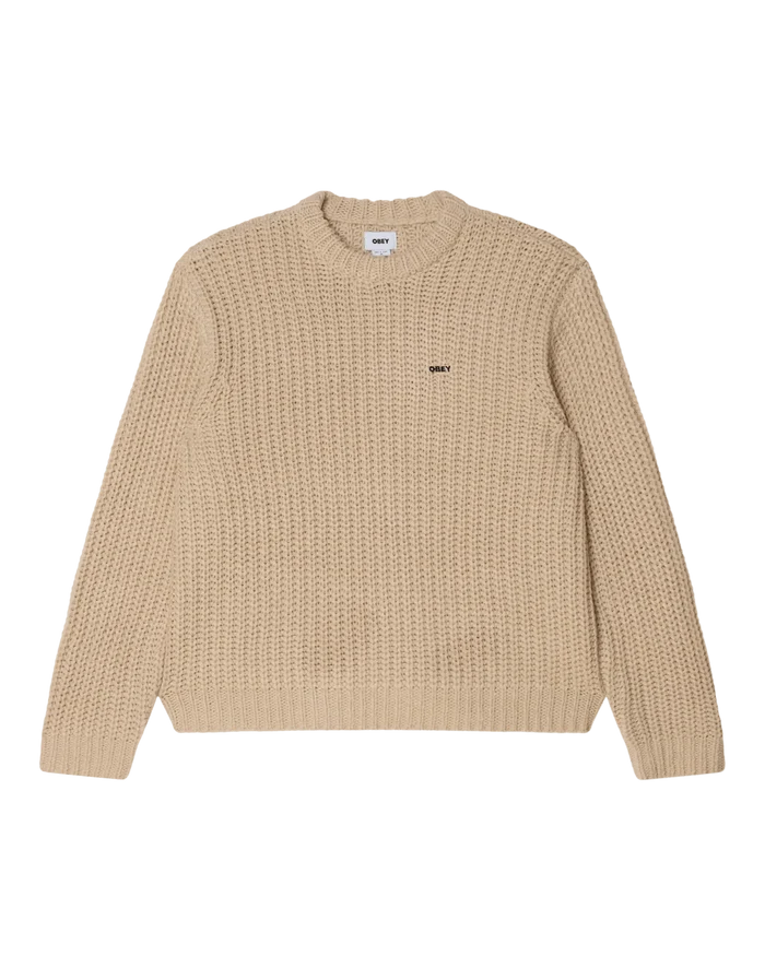 Obey – Obey bold chunky sweater – Oatmeal - Pulls et Sweats - 151000108OATS