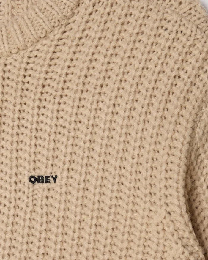 Obey – Obey bold chunky sweater – Oatmeal - Pulls et Sweats - 151000108OATS