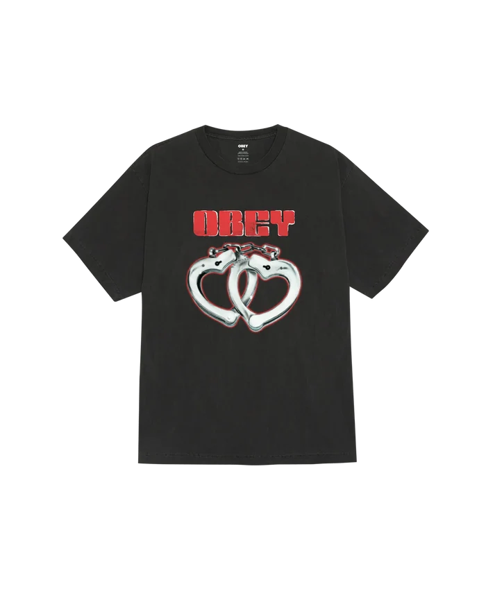 Obey – Obey cuffs T-shirt – Pigment dusty black - T-shirts - 167924209DBAS