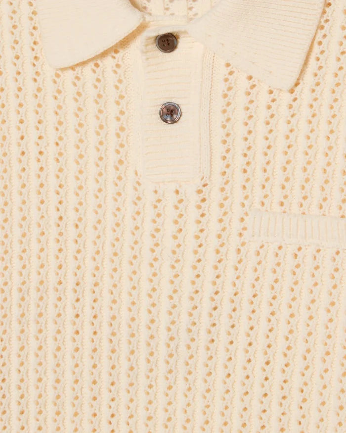 Obey – Obey duane polo sweater – Natural - Pulls et Sweats - 151000112NATS