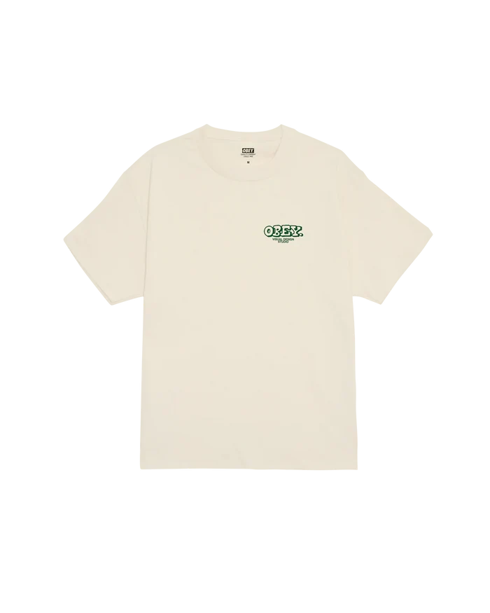 Obey – Obey knowledge & growth T-shirt – Cream - T-shirts - 165264201CRMS