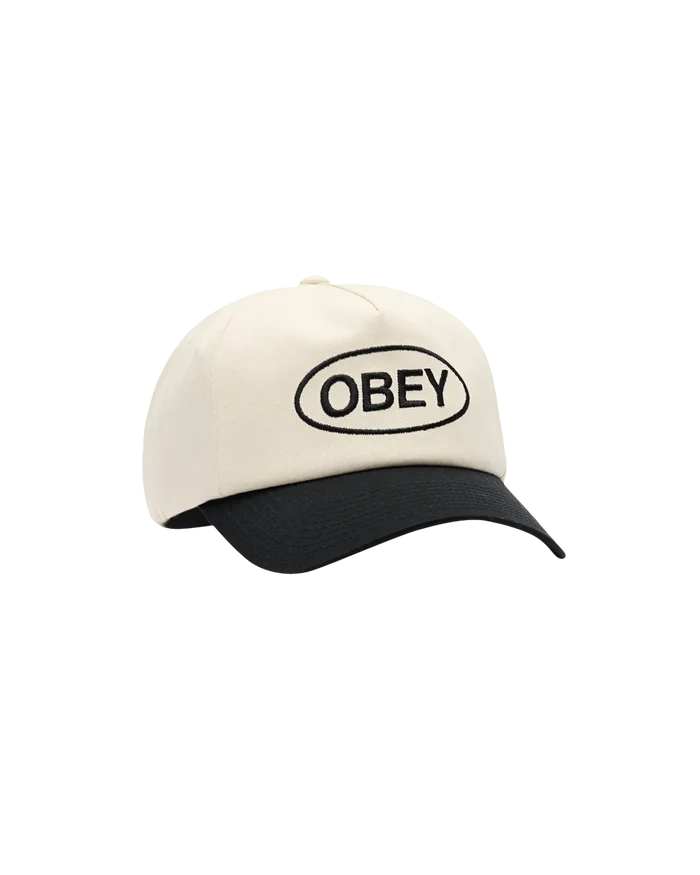 Obey – Oval 5 panel strapback – Unbleached multi - Accessoires - 100490137UBLO/S