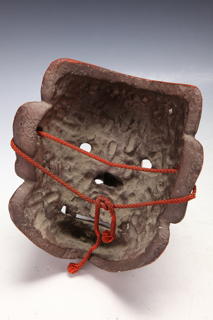 Old Japanese Paper Clay NOH MASK -Tengu- Braggart Very Rare Product