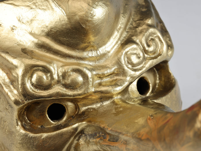 Old Vintage Japanese Paper Clay NOH MASK -Tengu- Braggart Showa Era Product