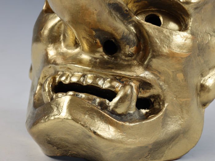 Old Vintage Japanese Paper Clay NOH MASK -Tengu- Braggart Showa Era Product