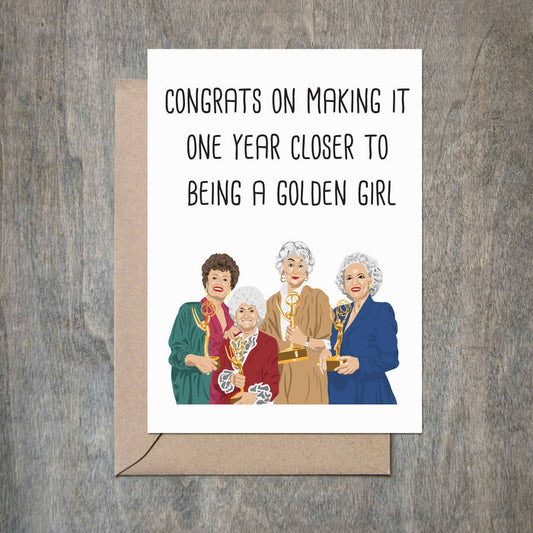 Crimson and Clover Studio One Year Closer Card featuring elegant design and heartfelt message, ideal for special occasions.