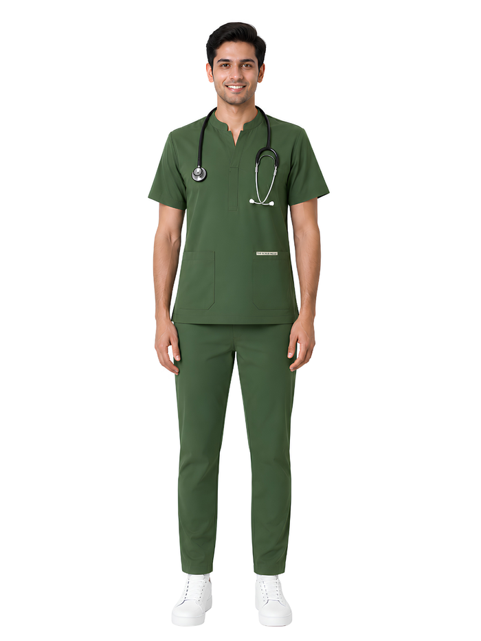 ONYX 4 POCKET MANDARIN MEN (GREEN) SCRUB