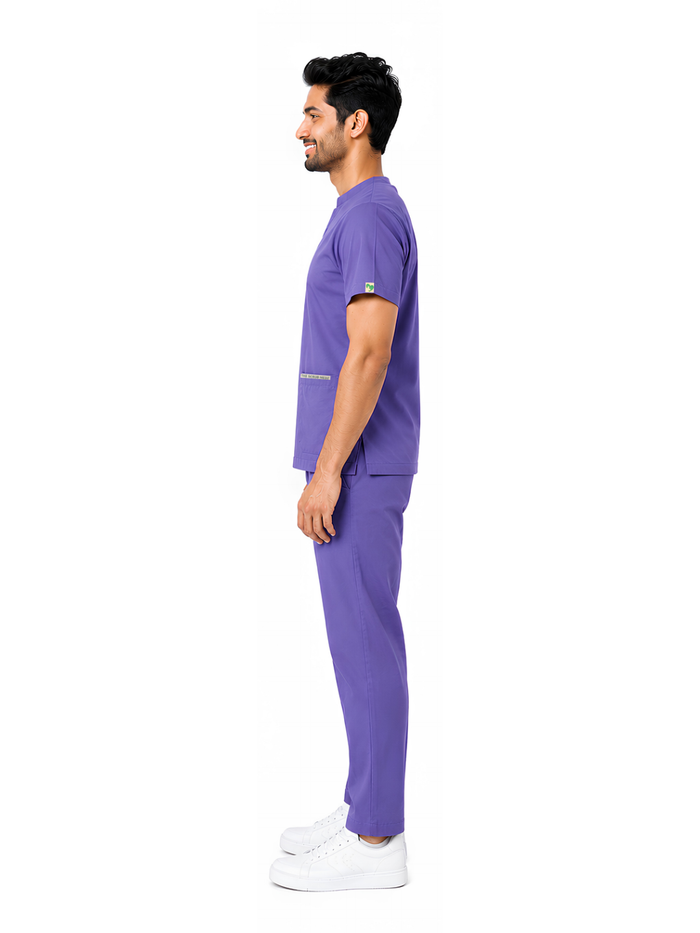 ONYX 4 POCKET MANDARIN MEN (PURPLE) SCRUB