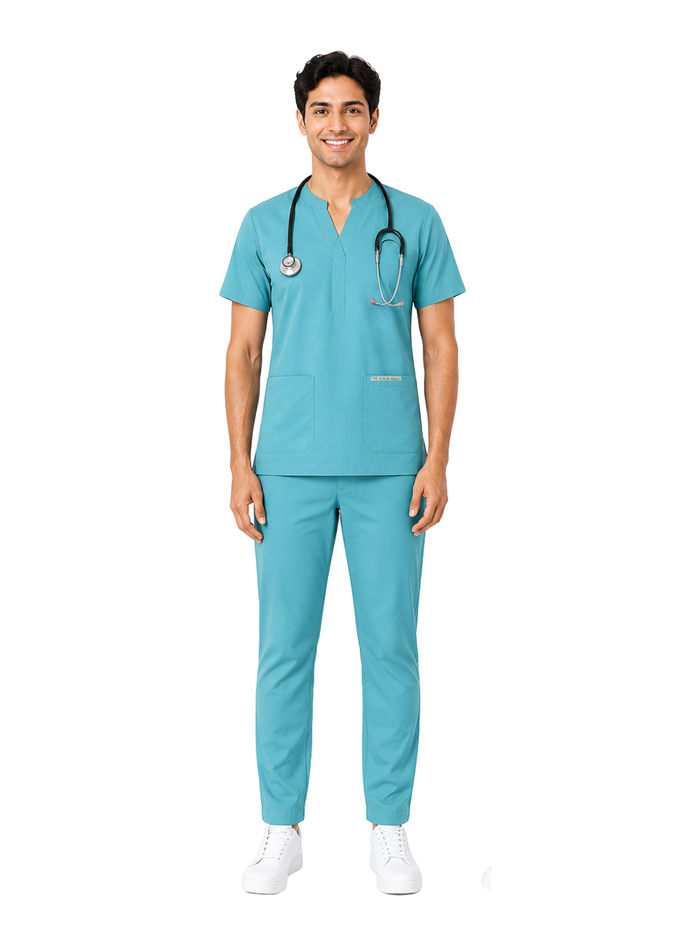 ONYX 4 POCKET MANDARIN MEN (SKY BLUE) SCRUB