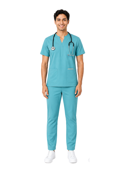ONYX 4 POCKET MANDARIN MEN (SKY BLUE) SCRUB