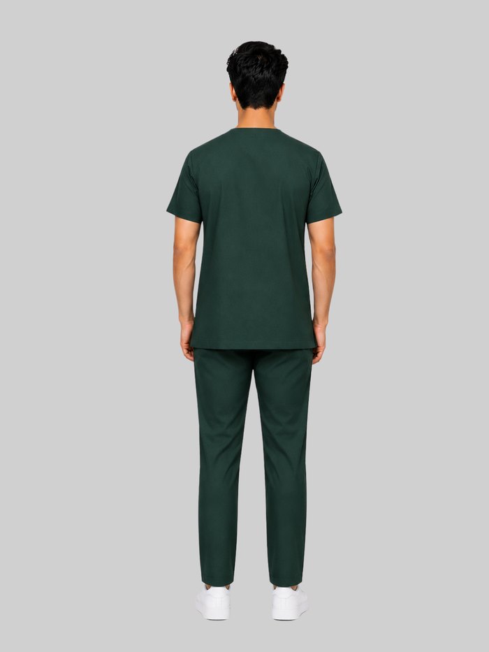 ONYX 4 POCKET V NECK MEN (BOTTLE GREEN) SCRUB