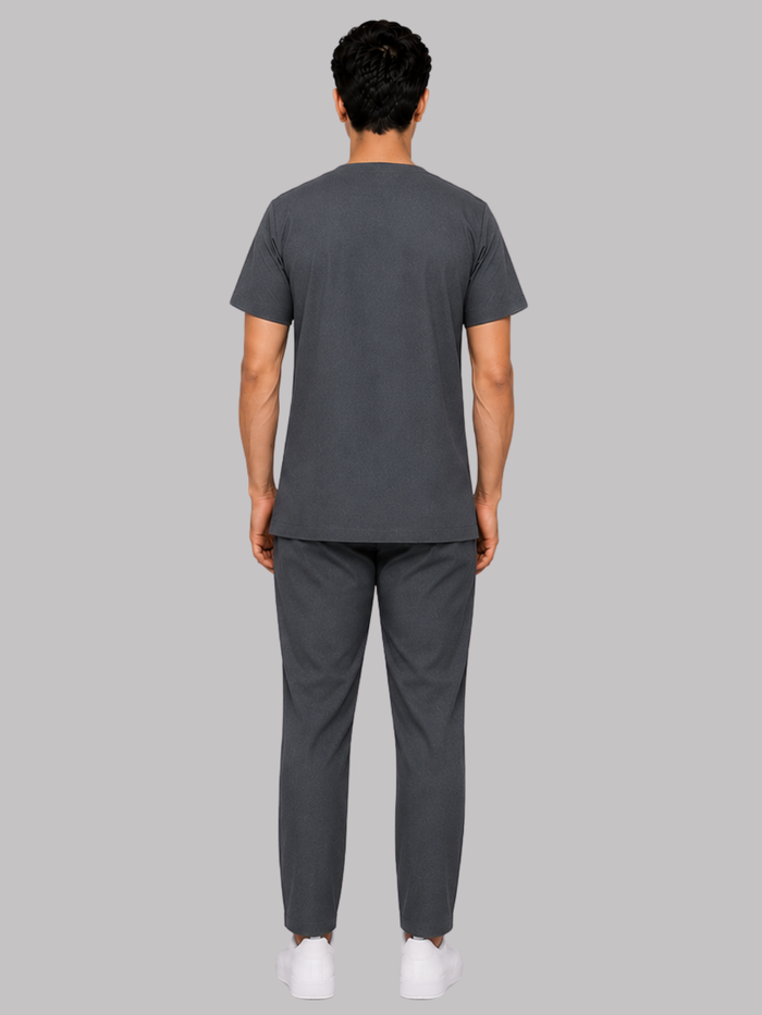 ONYX 4 POCKET V NECK MEN (GREY) SCRUB