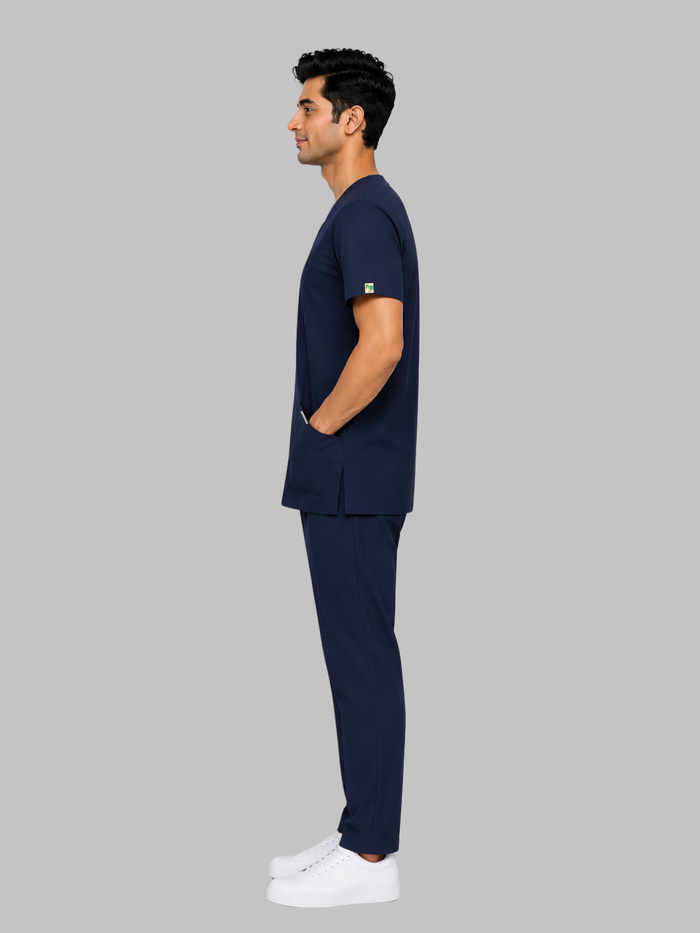 ONYX 4 POCKET V NECK MEN (NAVY BLUE) SCRUB