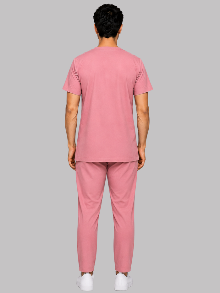 ONYX 4 POCKET V NECK MEN (PINK) SCRUB
