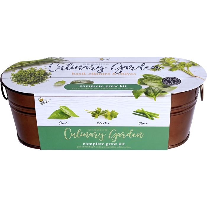 Organic Culinary Herb Grow Kit | Basil, Cilantro & Chives