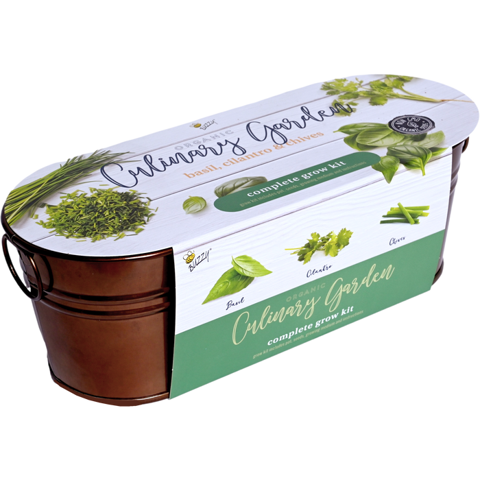 Organic Culinary Herb Grow Kit | Basil, Cilantro & Chives