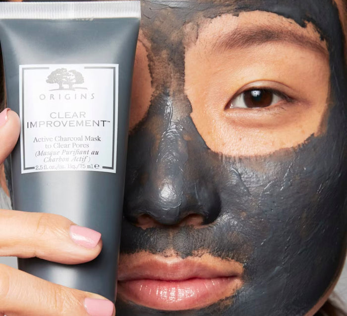 ORIGINS Clear Improvement Mask Duo Exclusive Offer For Traveler بكج اقنعة الفحم الثنائي من اورجنز الاصدار المحدود