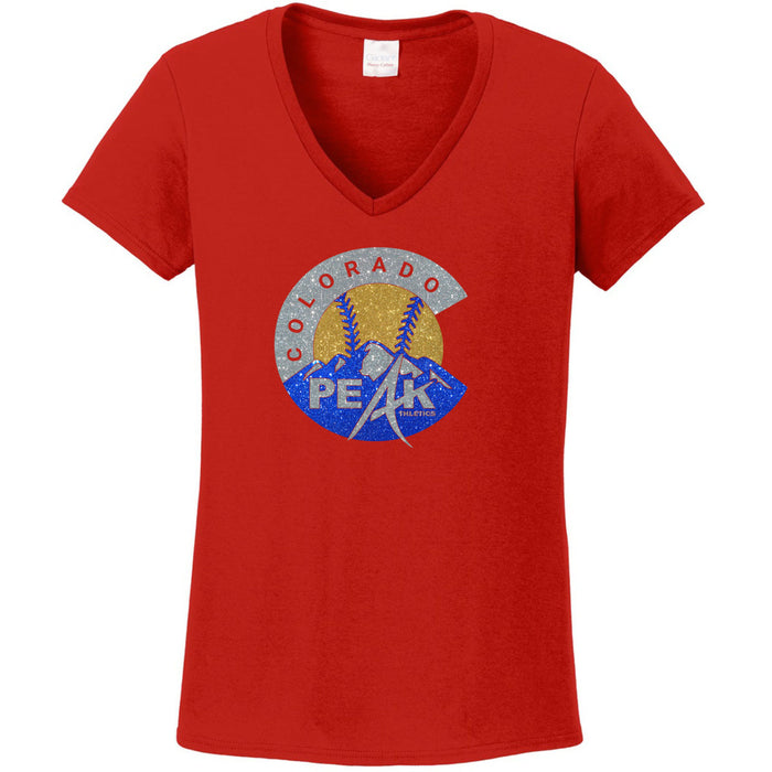 Peak Softball Logo Ladies Short Sleeve Tee- Matte or Glitter