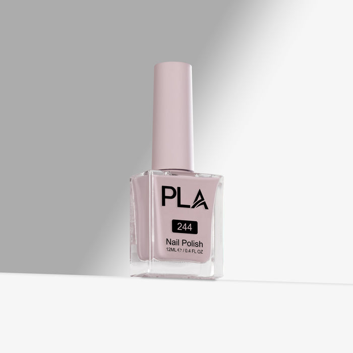 PLA nail polish bottle on a gray background