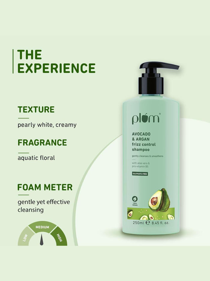 Plum Avocado & Argan Frizz Control Shampoo 250ml