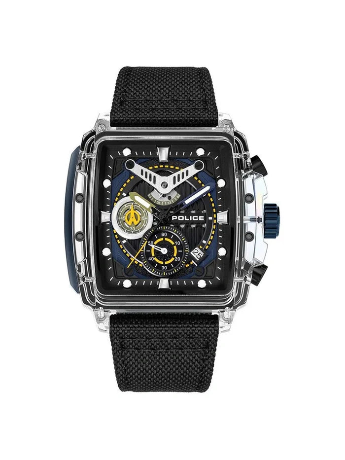 Police Round Black Dial Analog Watch - PLPEWGC00770X1