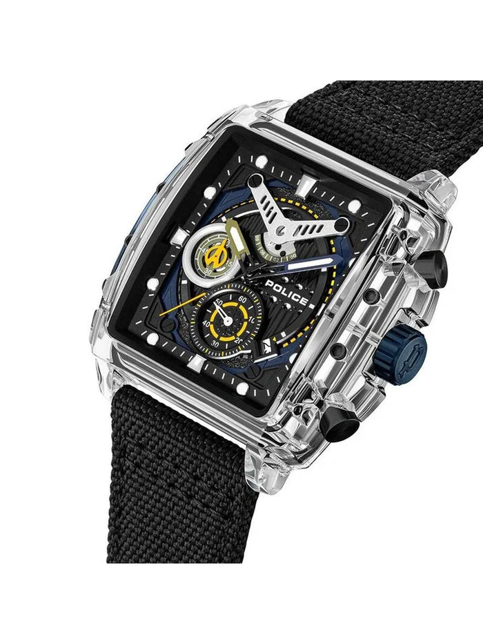 Police Round Black Dial Analog Watch - PLPEWGC00770X1