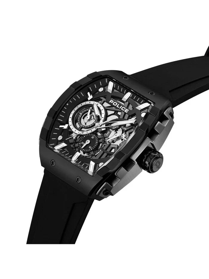 Police Round Black Dial Analog Watch - PLPEWGQ0063001