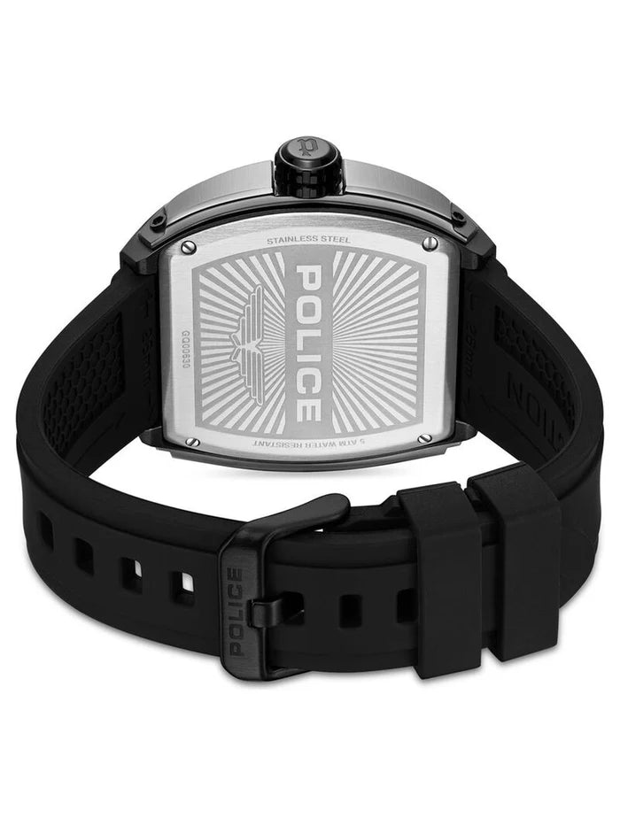 Police Round Black Dial Analog Watch - PLPEWGQ0063001