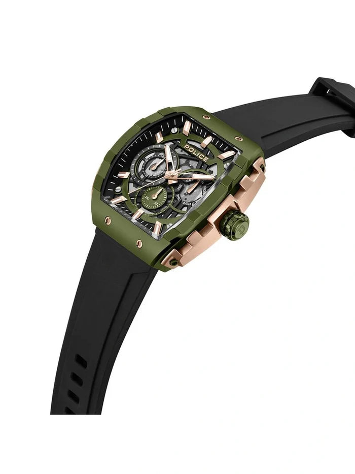 Police Round Black Dial Analog Watch - PLPEWGQ0063003