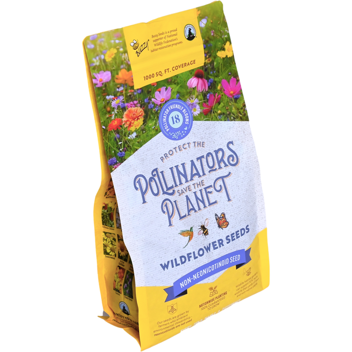 Pollinator Wildflower Seed Mix | 18 Varieties (1000 sq ft)